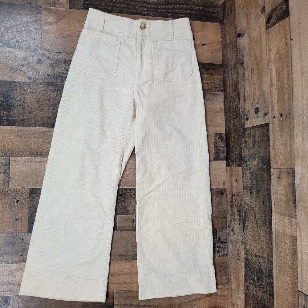 Maeve Cream Wide-Leg Pants